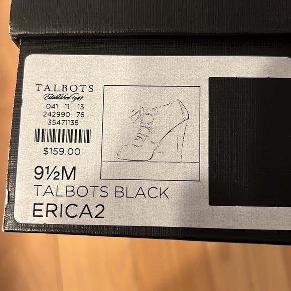 Black suede platform heels with peep toe - Picture 6 of 6